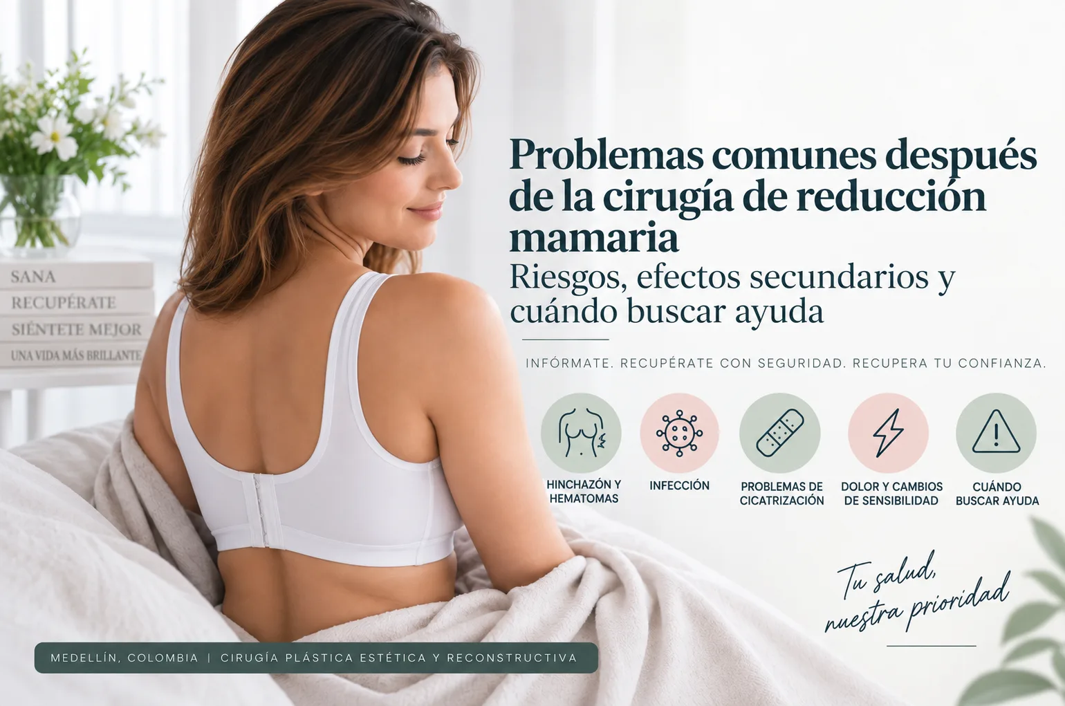 Problemas comunes después de una cirugía de reducción mamaria