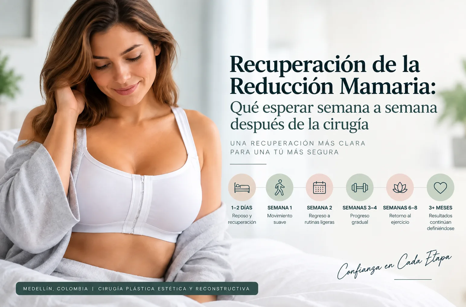 Recuperación de la reducción mamaria semana a semana después de la cirugía